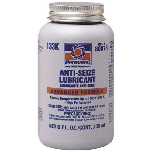 Permatex 80078 Anti-Seize Lubricant with Brush Top Bottle, 8 oz.