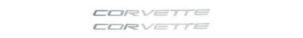 C5 Corvette Fuel Rail Cover Letter Set - Sivler Metallic
