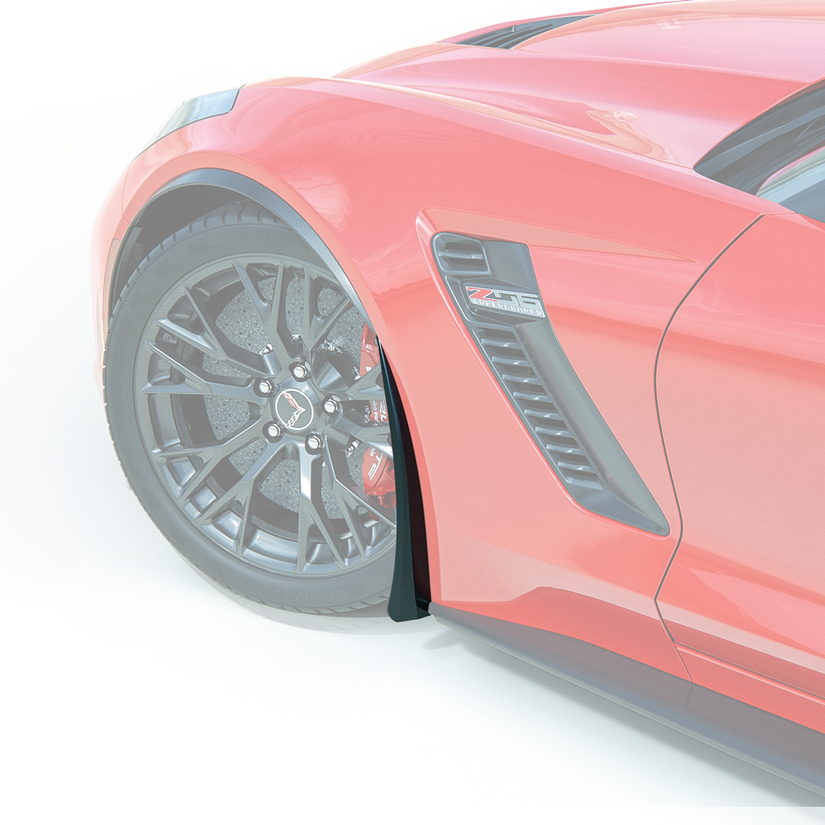 C7 Corvette ACS XL Front & Rear Wheel Rock / Splash Guards Set, Painted in Carbon Flash Metallic