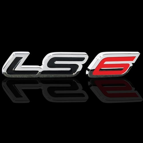 Corvette LS6 Chromed Billet Badges / Emblems, Single