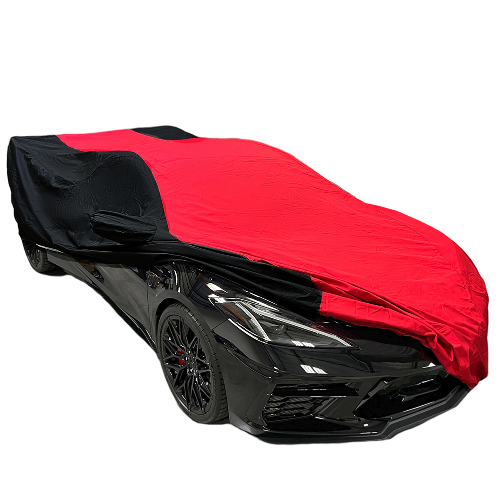 Corvette Ultraguard Plus Car Cover, Indoor/Outdoor Protection, Red/Black, C8 Sti