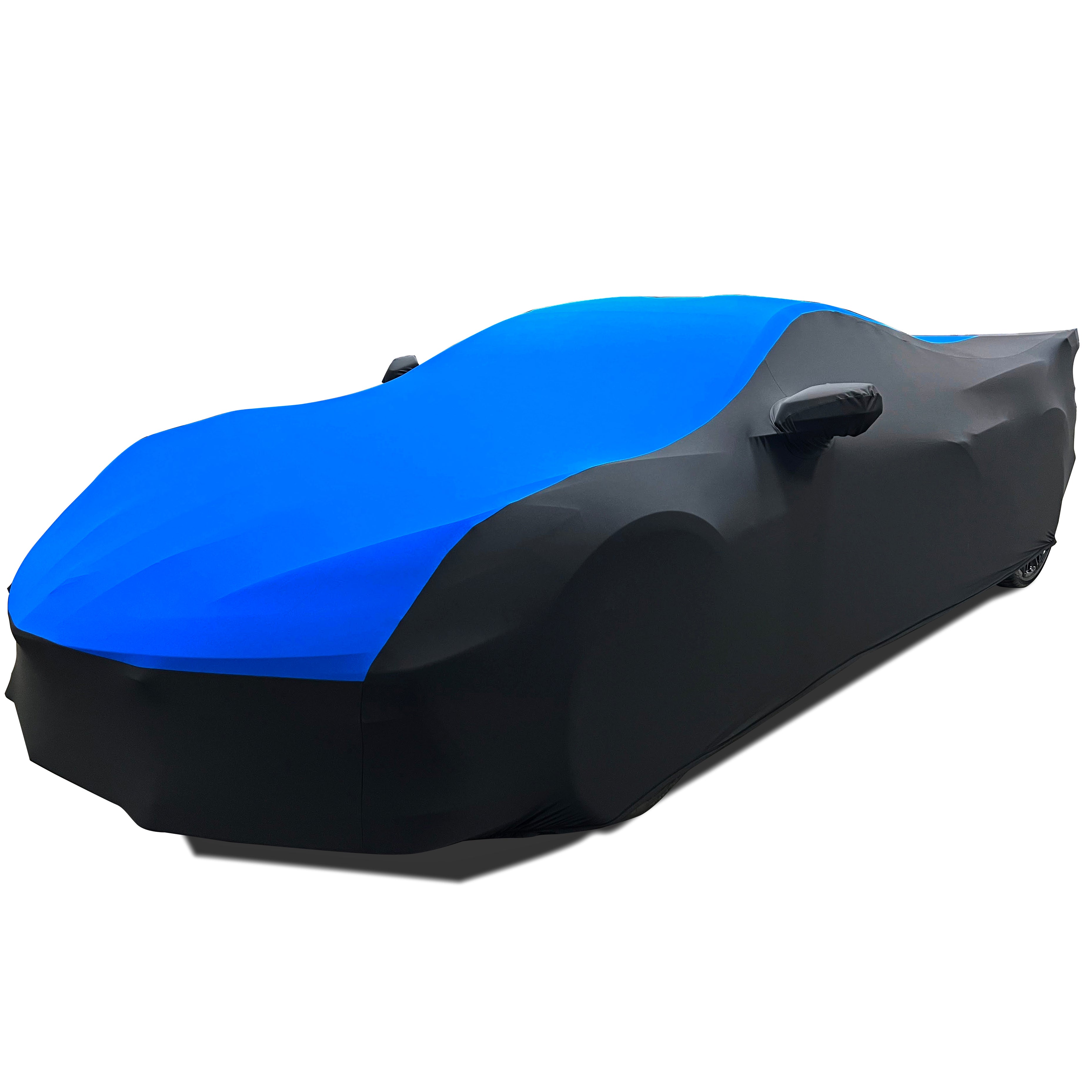 C8 Corvette Ultraguard Stretch Satin Sport Car Cover, Blue/Black, Indoor