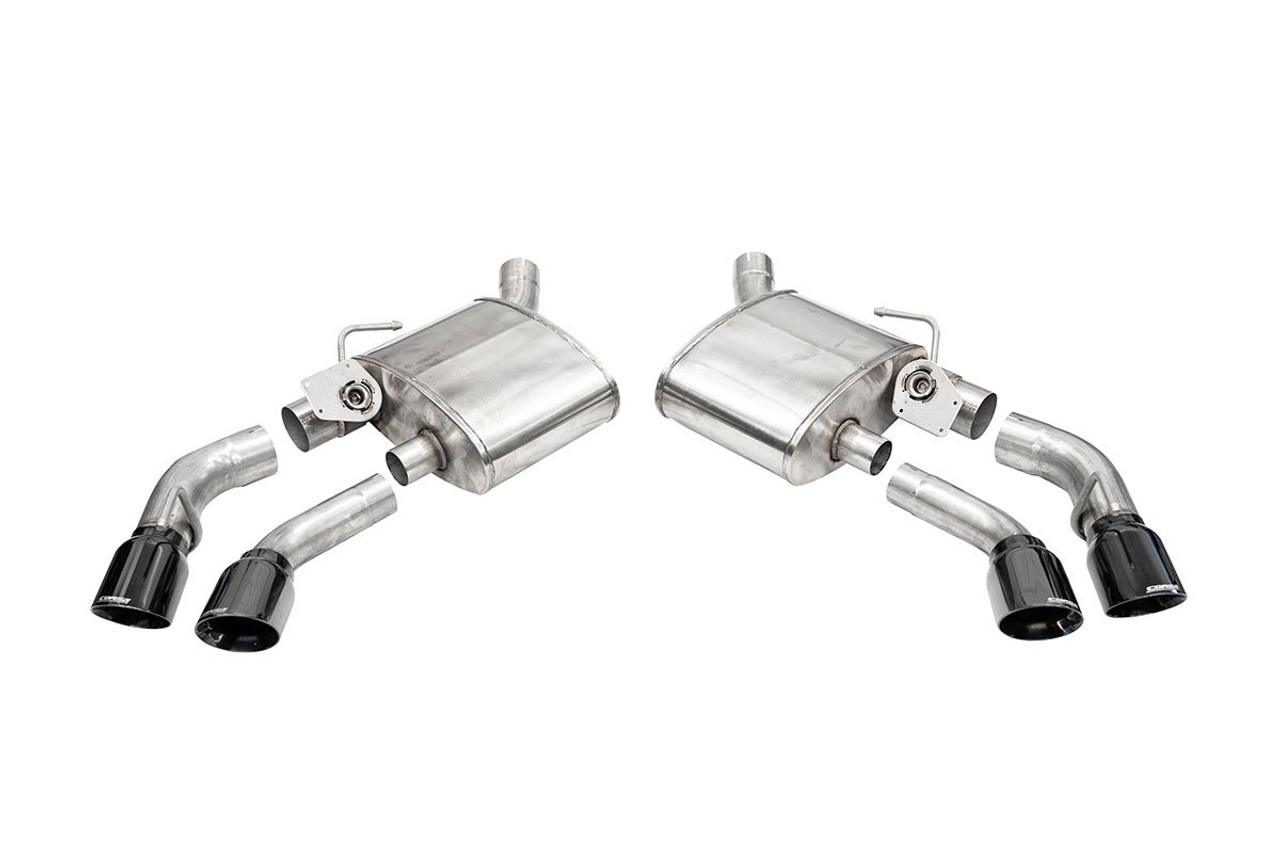 16-22+ Camaro SS/ZL1 W/ Performance Axle-Back Exhaust (W/ NPP), Black Polished, Corsa