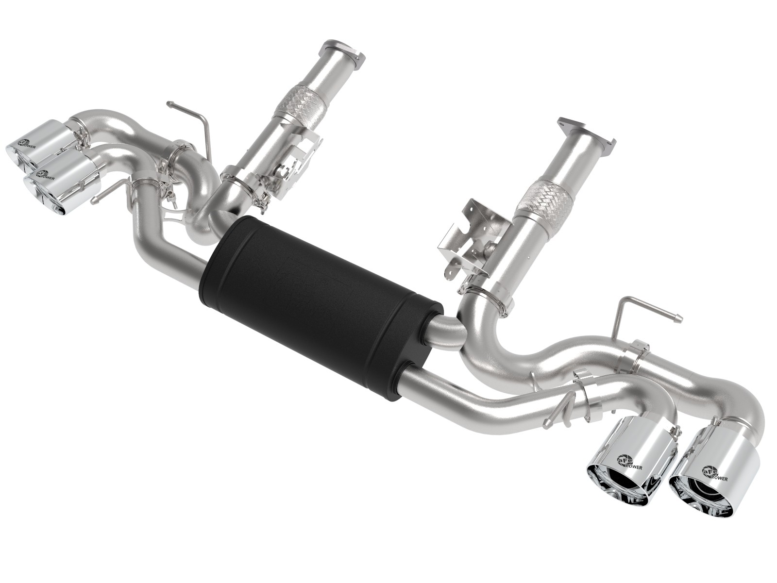 C8 Corvette 2020- MACH Force-Xp 304 Stainless Steel Cat-Back Exhaust w/ Muffler Polished (No NPP)