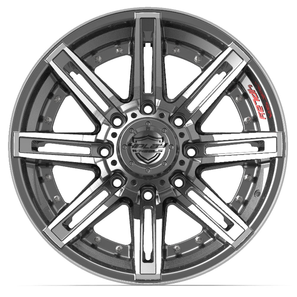 22" Aftermarket Wheel fits Chevy, GMC,  4P08 Brushed Gunmetal 22x10