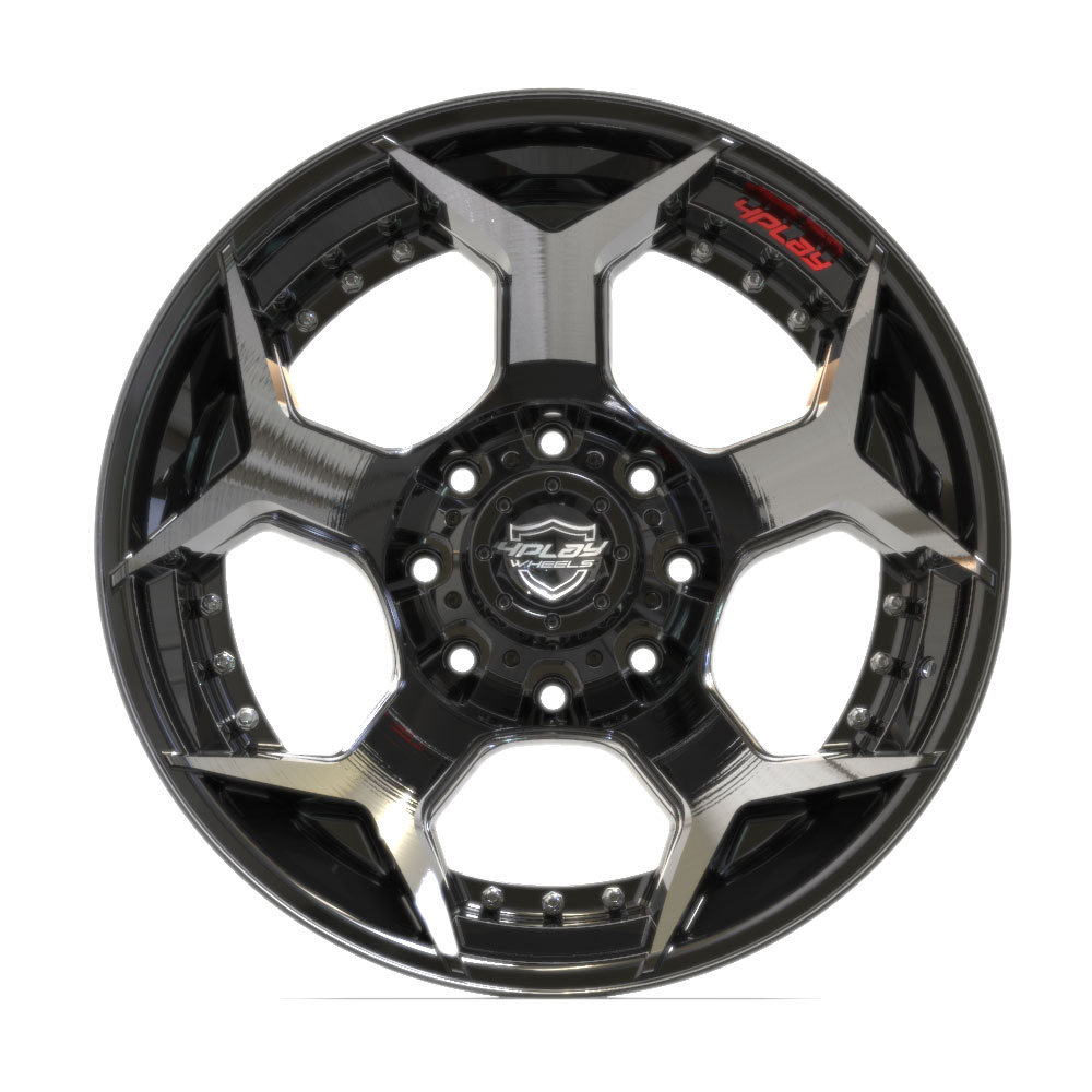 20" Aftermarket Wheel fits GM, Ford, Dodge, Hummer,  4P50 Brushed Black 20x10