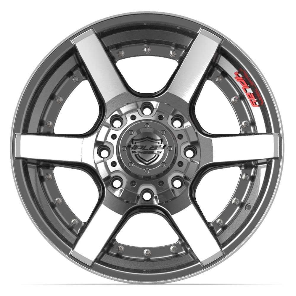 20" Aftermarket Wheel fits GM, Ford, Dodge, Hummer,  4P60 Brushed Gunmetal 20x10