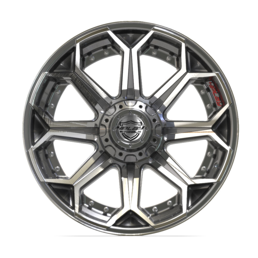 20" Aftermarket Wheel fits GM, Ford, Lincoln, Nissan, Toyota,  4P80R Brushed Gunmetal 20x10