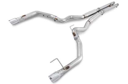 AWE Track Edition Cat-back Exhaust for S550 Mustang GT - Dual Tip - Chrome Silve