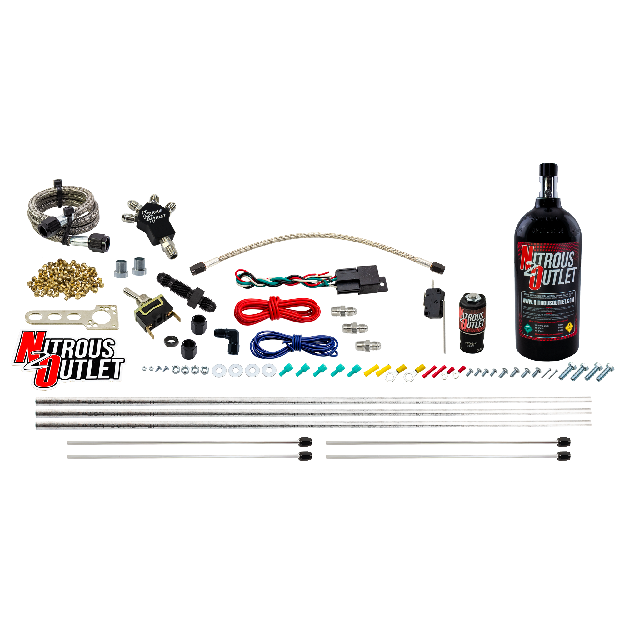 Nitrous Outlet Powersports Dry Quad Discharge Hardline System (40,60,80,100,120