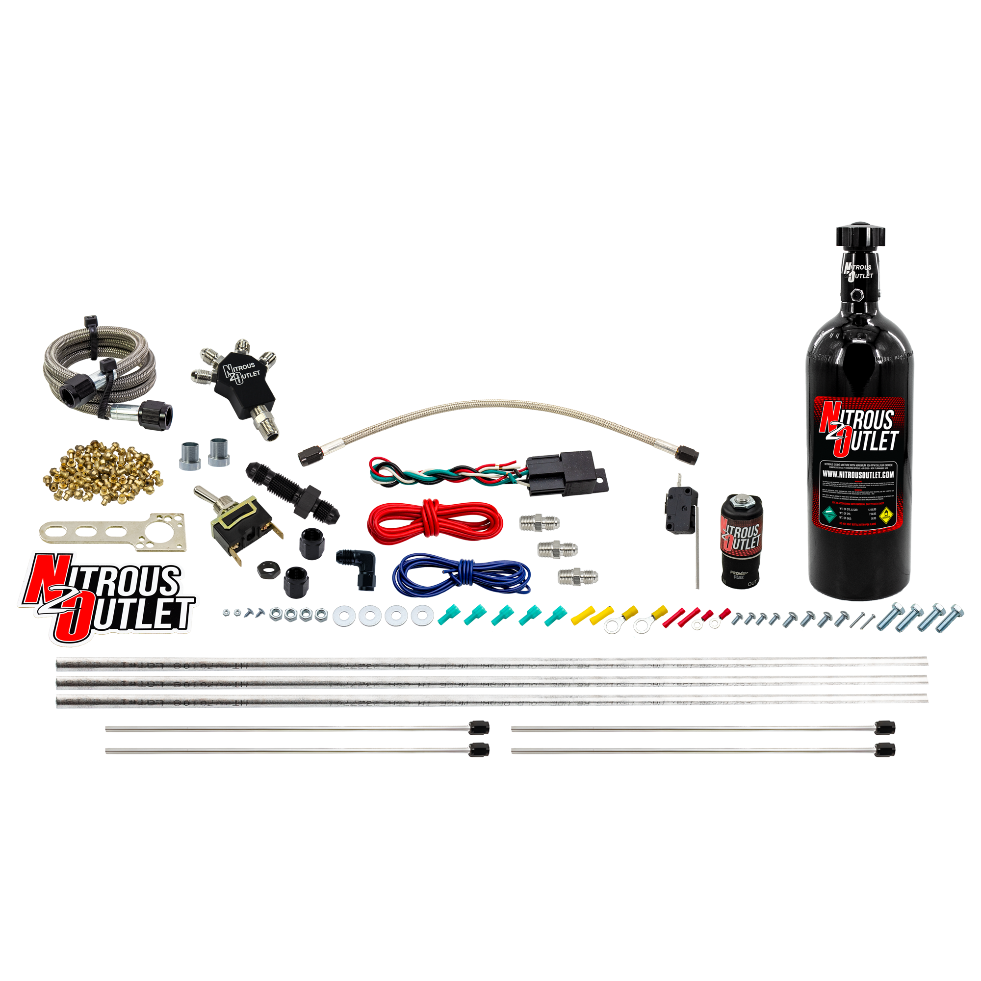 Nitrous Outlet Powersports Dry Quad Discharge Hardline System (40,60,80,100,120