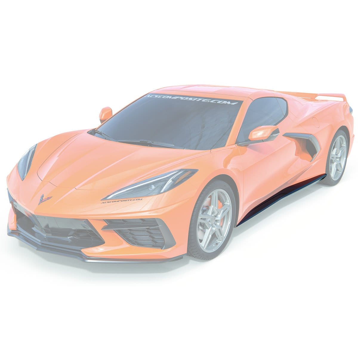 2020+ C8 Corvette Stingray 1VM Side Rockers Carbon Flash Black ACS Composite