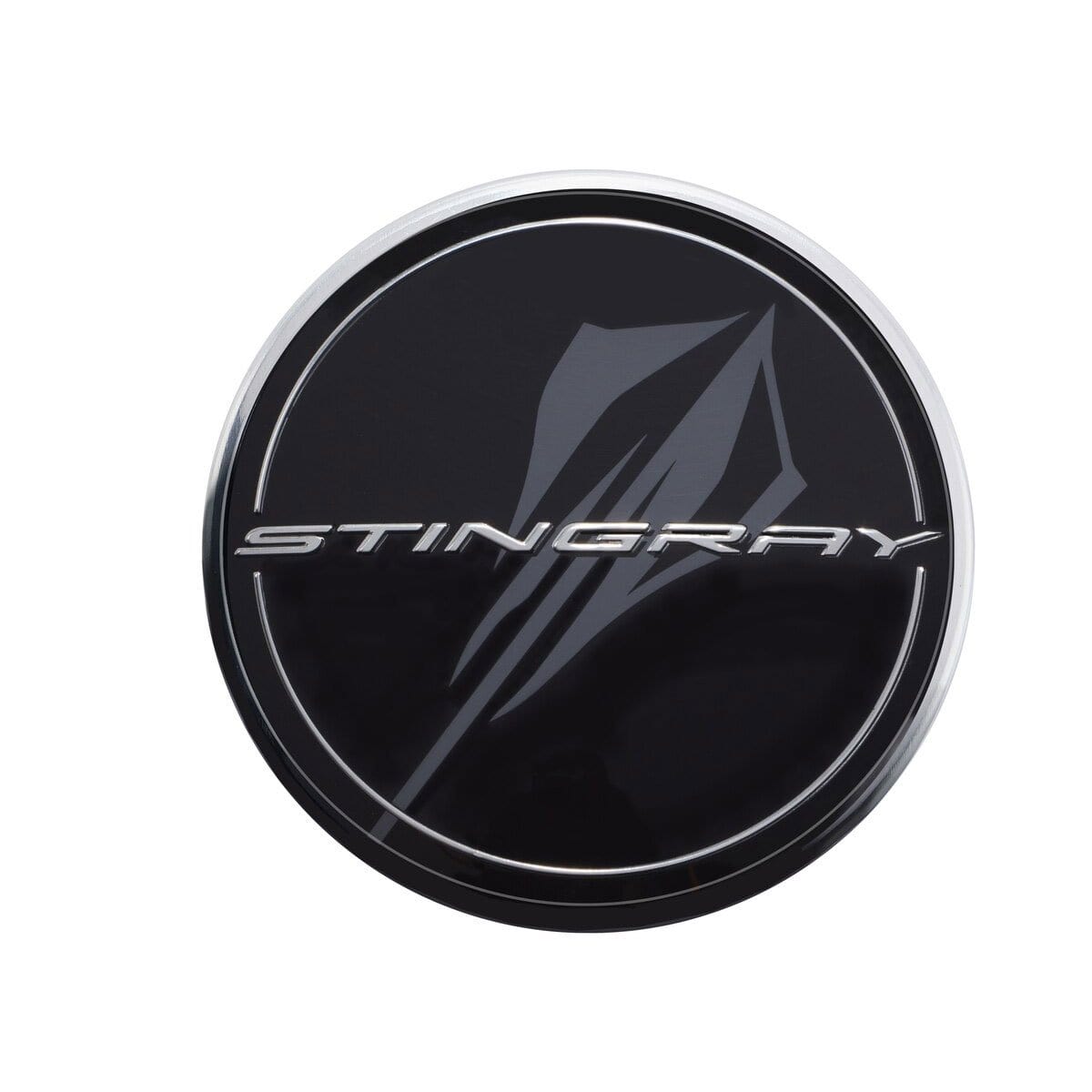 2020+ C8 Corvette Carbon Flash Black Lug Nut Covers - Black Stingray Caps