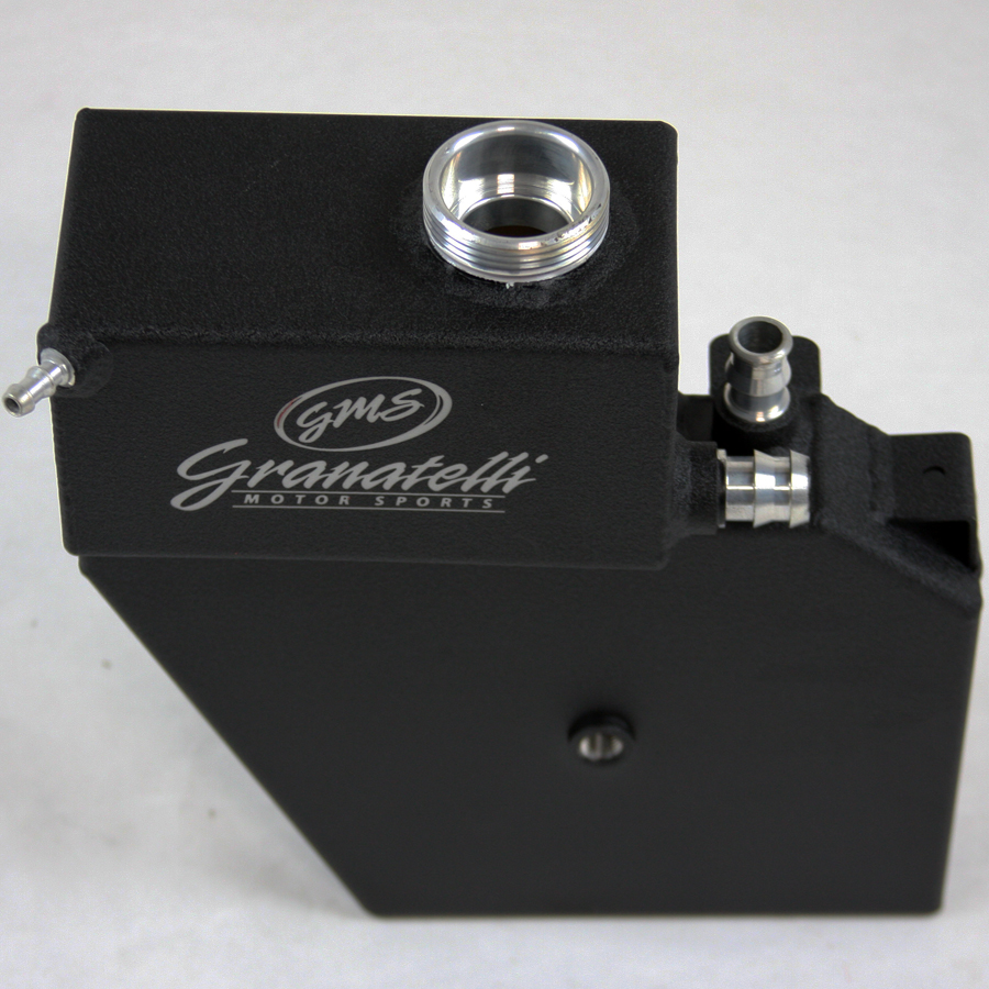 2014-19 Coolant Expansion Tank and Reservoir, Black Wrinkle Finish with Logo, Fits all CTS, ATS and Camaro, All Engines