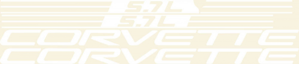 C5 Corvette Fuel Rail Cover Letter Set - White