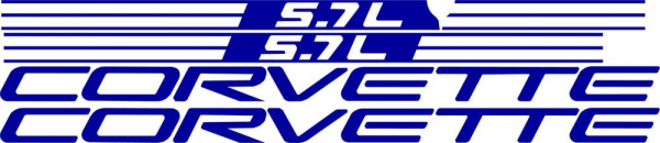 C5 Corvette Letter Set   Fuel Rail Cover - BLUE