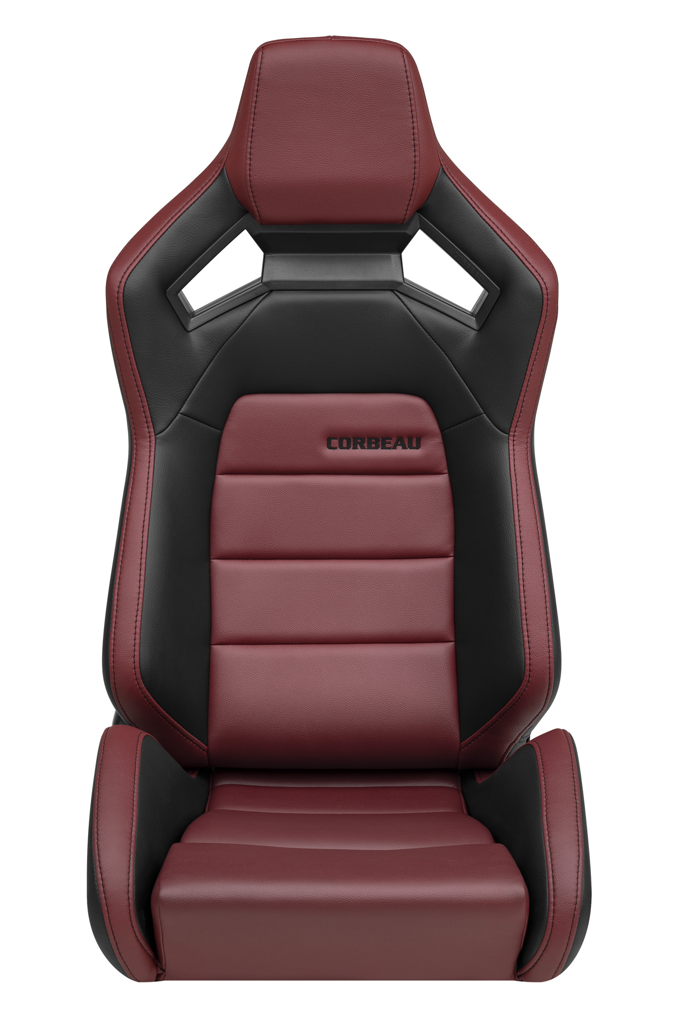 Corbeau Sportline  Racing Seat, RRX Black Vinyl, Burgundy Vinyl, 55080PR, PAIR