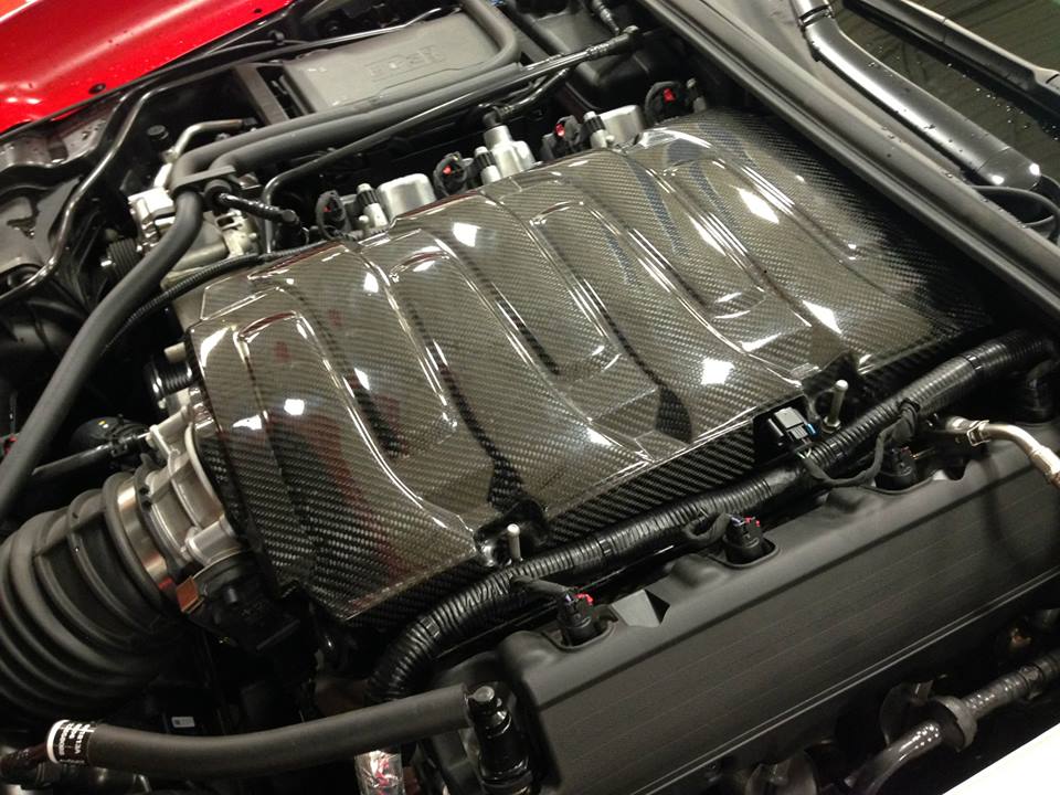 C7 Corvette Stingray Carbon Fiber Gen 5 LT1 Intake Manifold Cover (Center)