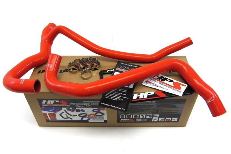 HPS Red Reinforced Silicone Radiator Hose Kit Coolant for Ford 07-10 Mustang GT V8