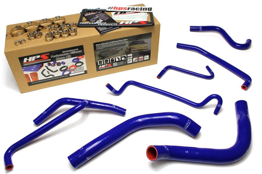 HPS Blue Reinforced Silicone Radiator and Heater Hose Kit Coolant for Ford 11-14 Mustang 3.7L V6