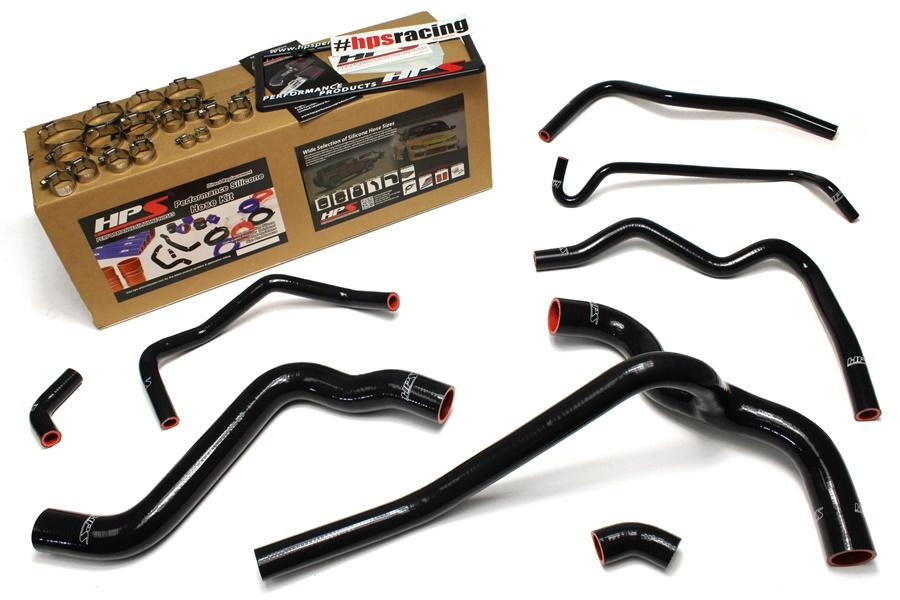 HPS Black Reinforced Silicone Radiator and Heater Hose Kit Coolant for Ford 05-10 Mustang 4.0L V6