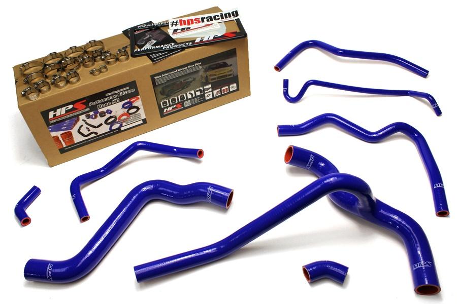 HPS Blue Reinforced Silicone Radiator and Heater Hose Kit Coolant for Ford 05-10 Mustang 4.0L V6
