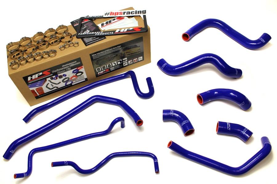 HPS Blue Reinforced Silicone Radiator and Heater Hose Kit Coolant for Ford 11-14 Mustang GT 5.0L V8 & Boss 302
