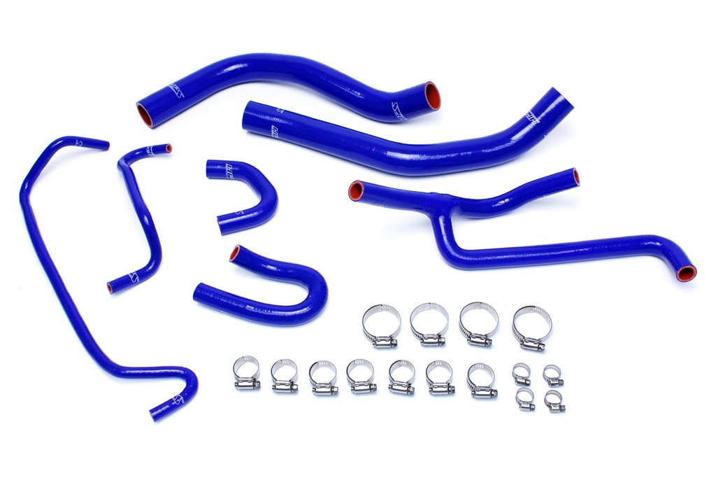 HPS Blue Reinforced Silicone Radiator and Heater Hose Kit Coolant for Ford 2015-2017 Mustang 3.7L V6
