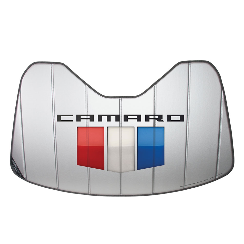 GM Licensed Camaro 6th Gen Logo Folding Accordion Design Windshield Sunshade