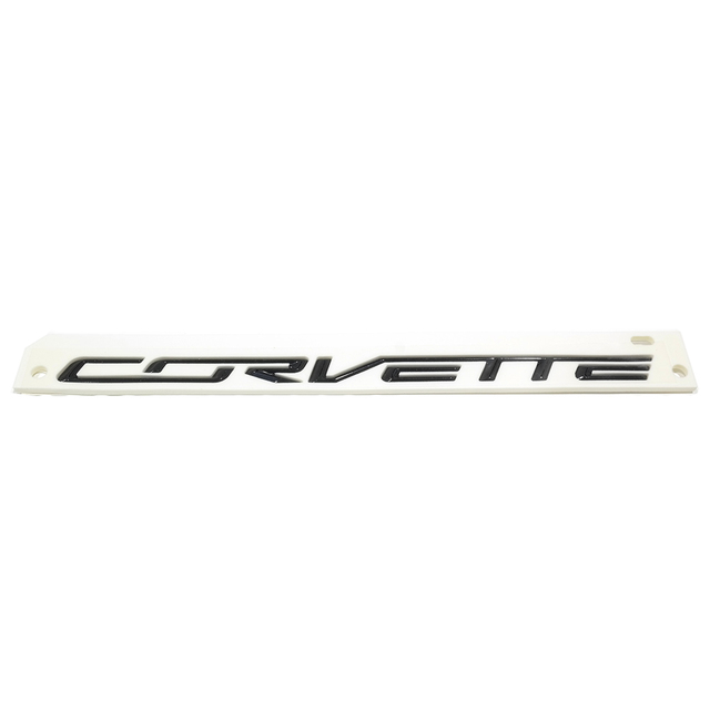 C7 Corvette Rear Bumper Emblem CORVETTE in Carbon Flash Metallic