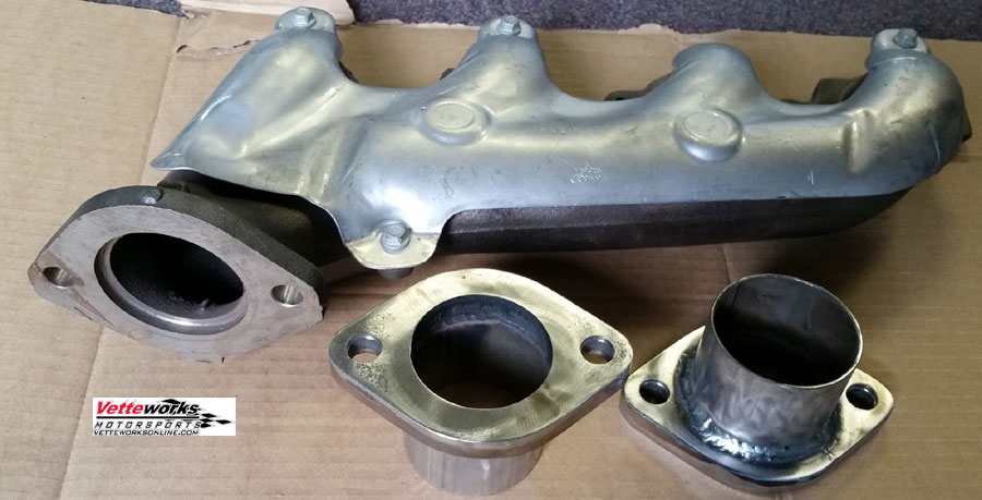 LS3 5th Gen Camaro Exhaust Manifold Collector Flange, Pair, with Seals