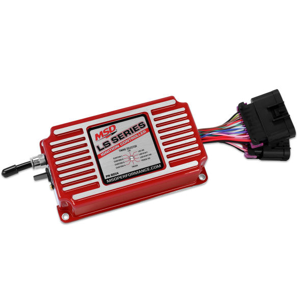 Ignition Box, LS Series, Digital, CD Ignition, 2-Step Rev Limit, Programmable Timing Curves, Step Retard, GM LS-Series, Red, Eac