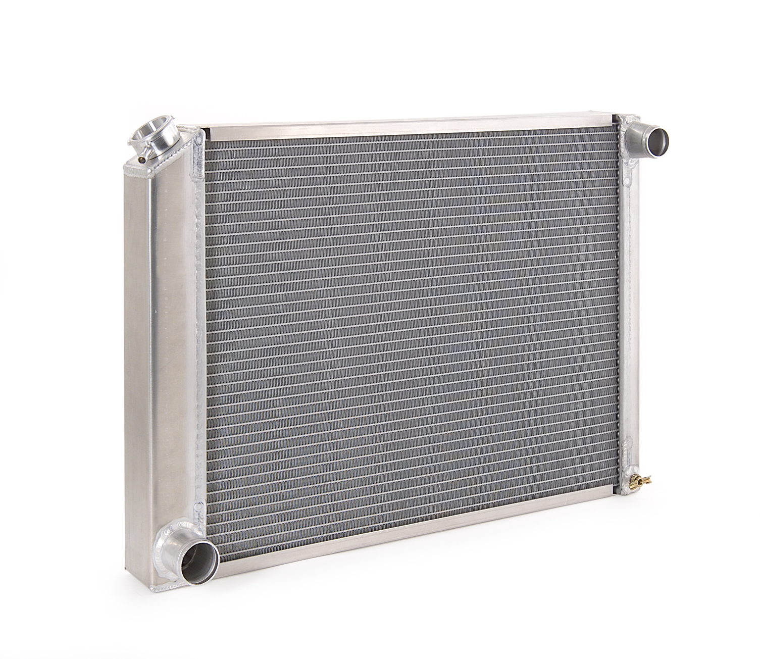 Radiator Direct-Fit Polished Finish for 71-73 Mustang/Torino w/Std Trans, Be Coo