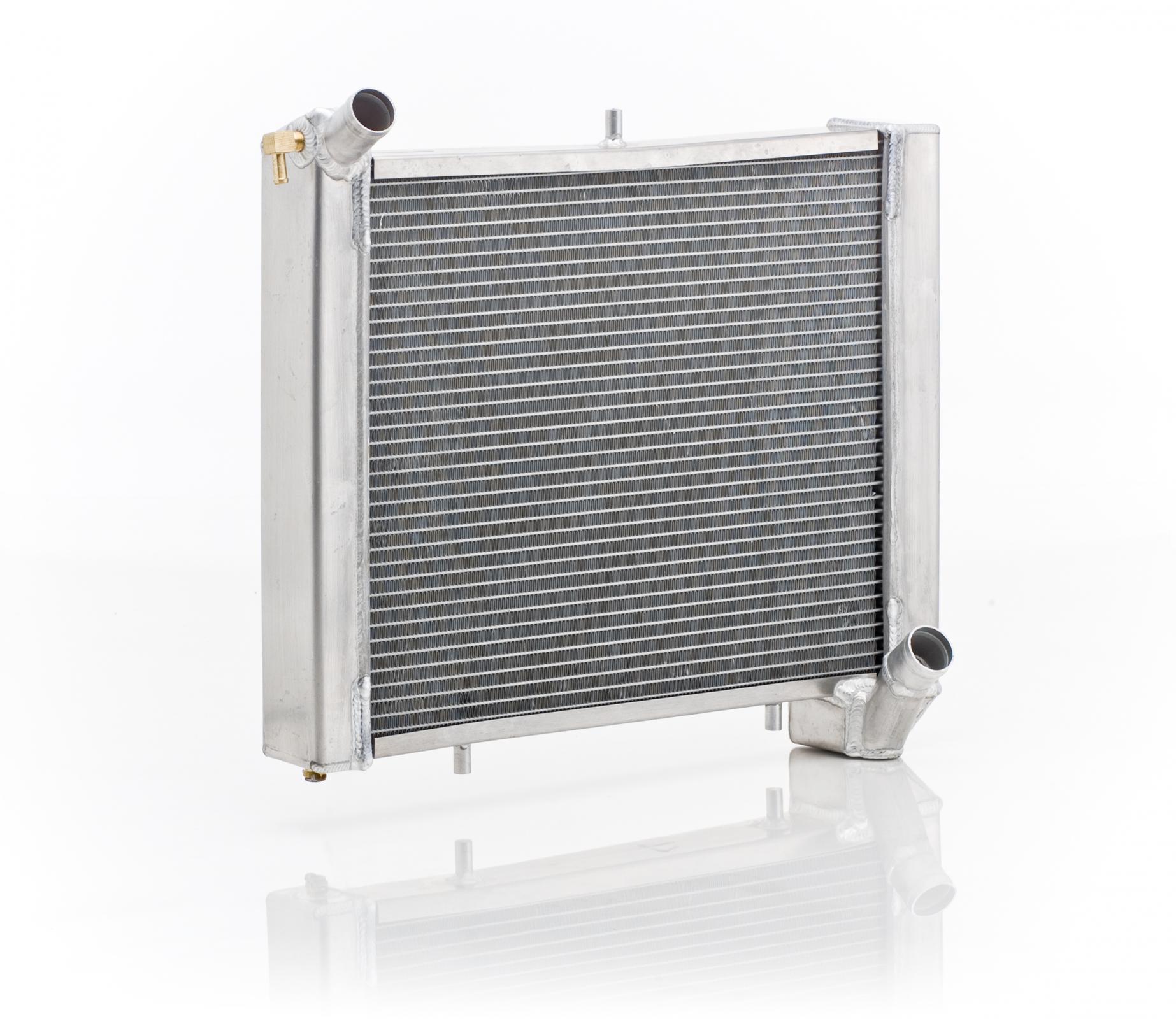 Radiator Direct-Fit Polished Finish for 61-62 Chevrolet Corvette LS1 w/Std Trans