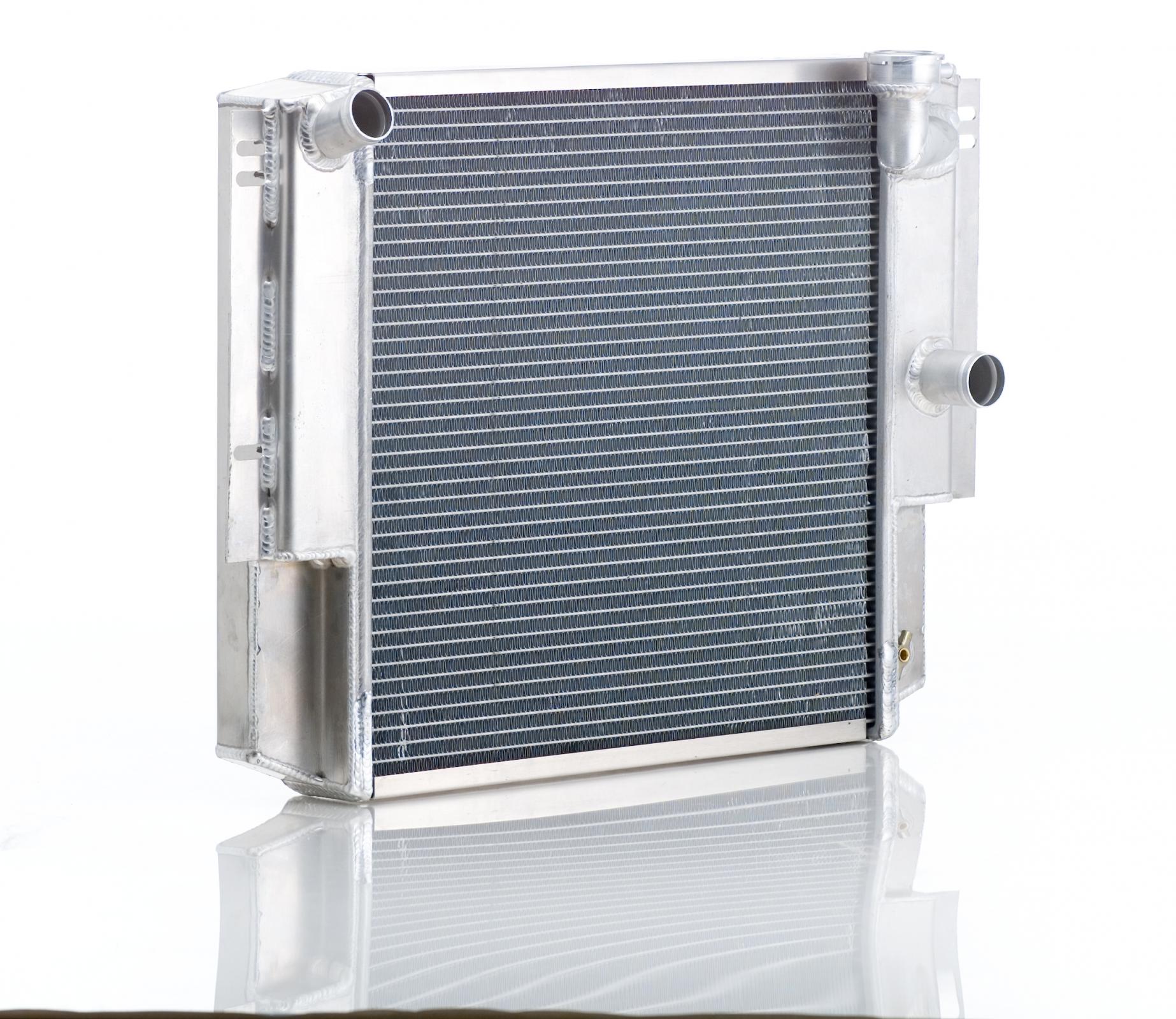 Radiator Direct-Fit Polished Finish for 53-60 Chevrolet Corvette LS1 w/Std Trans
