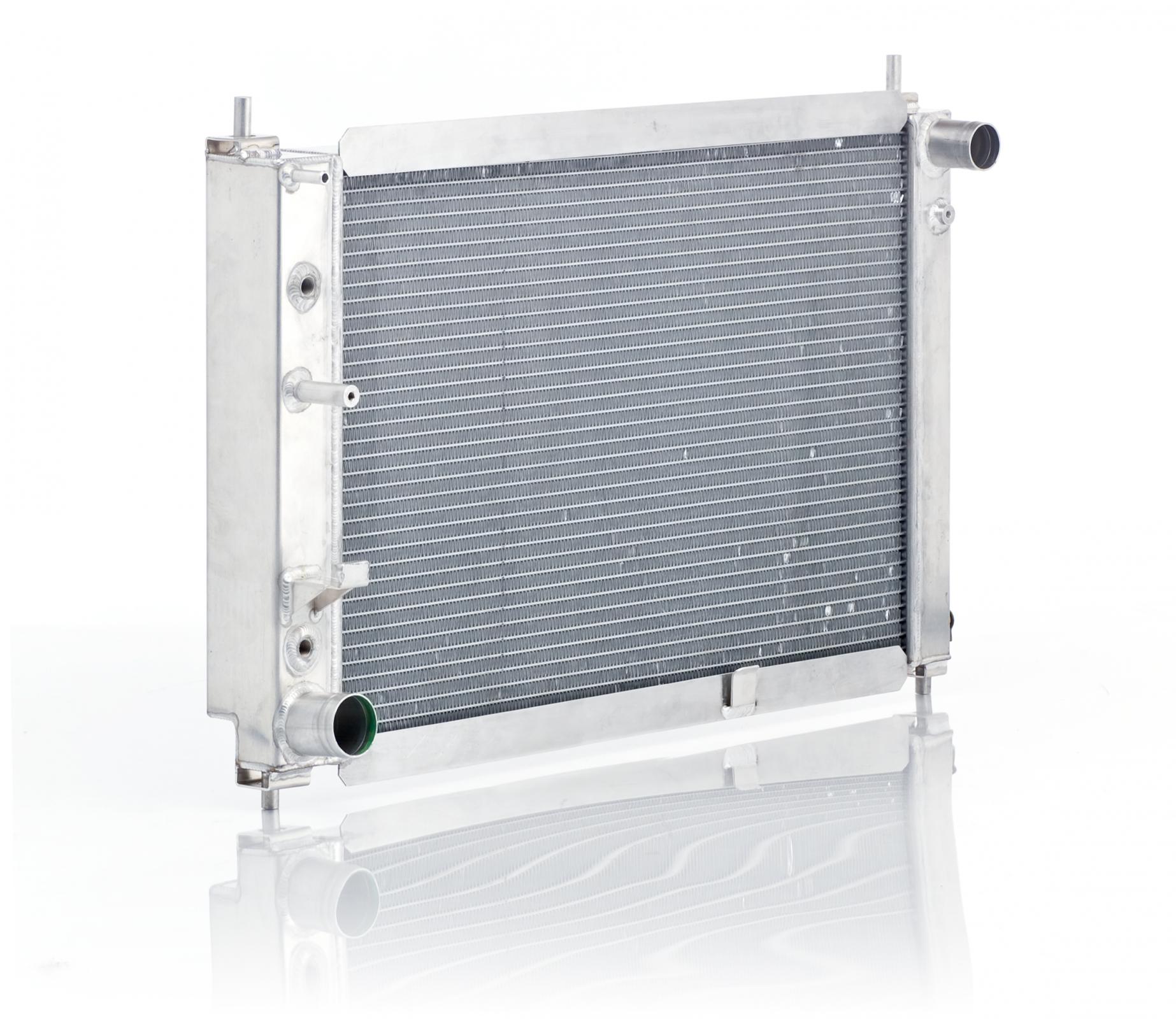 Radiator Direct-Fit Polished Finish for 97-04 C5 Ford Mustang w/Std Trans, Be Co