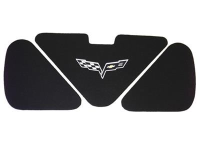 C6 Corvette Trunk Lid Liner w/Embroidered 100th Anniversary Flag Logo, 3 Piece
