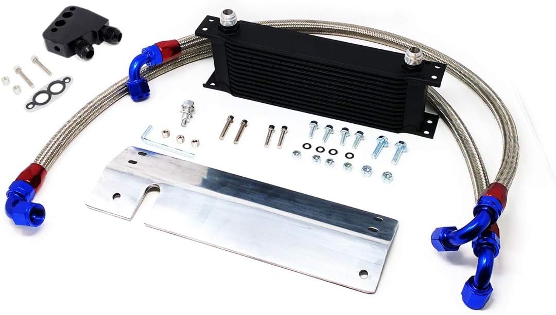 Rev9 Oil Cooler Kit For Chevrolet Corvette C5, LS1 LS6 12 Row Bolt-On Oil Cooler Kit