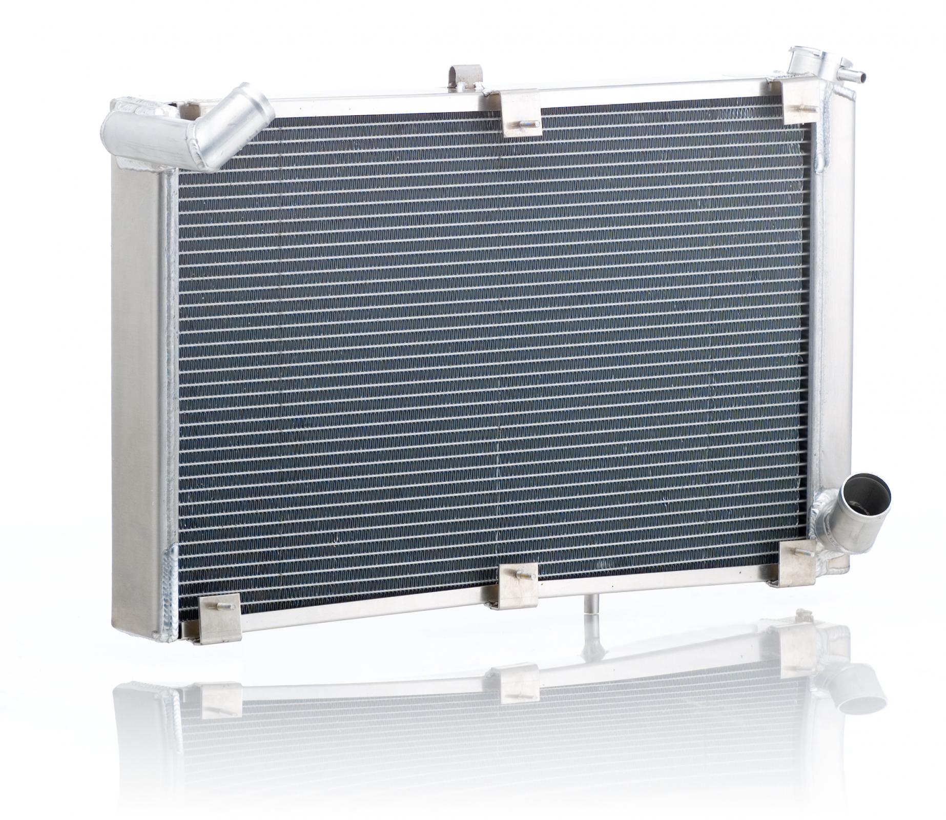 Radiator Direct-Fit Polished Finish for 63-72 Chevrolet Corvette w/Auto Trans 27