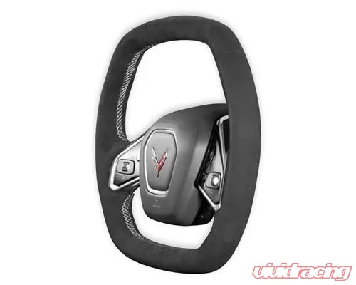 Drake Muscle Car Steering Wheel-Alcantara Wrapped-Heated Chevrolet C8 Corvette Stingray 2020-2024