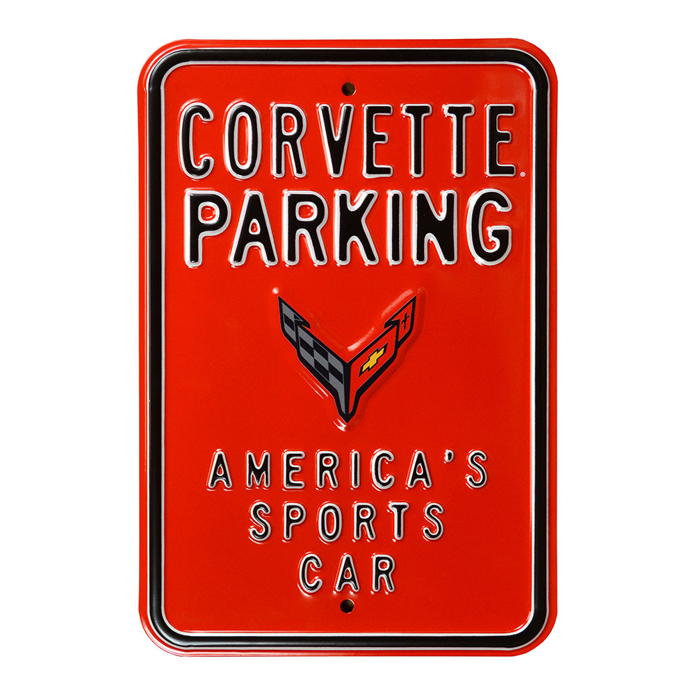 Corvette Parking Only Street Sign, 12" x 18", 2020 C8