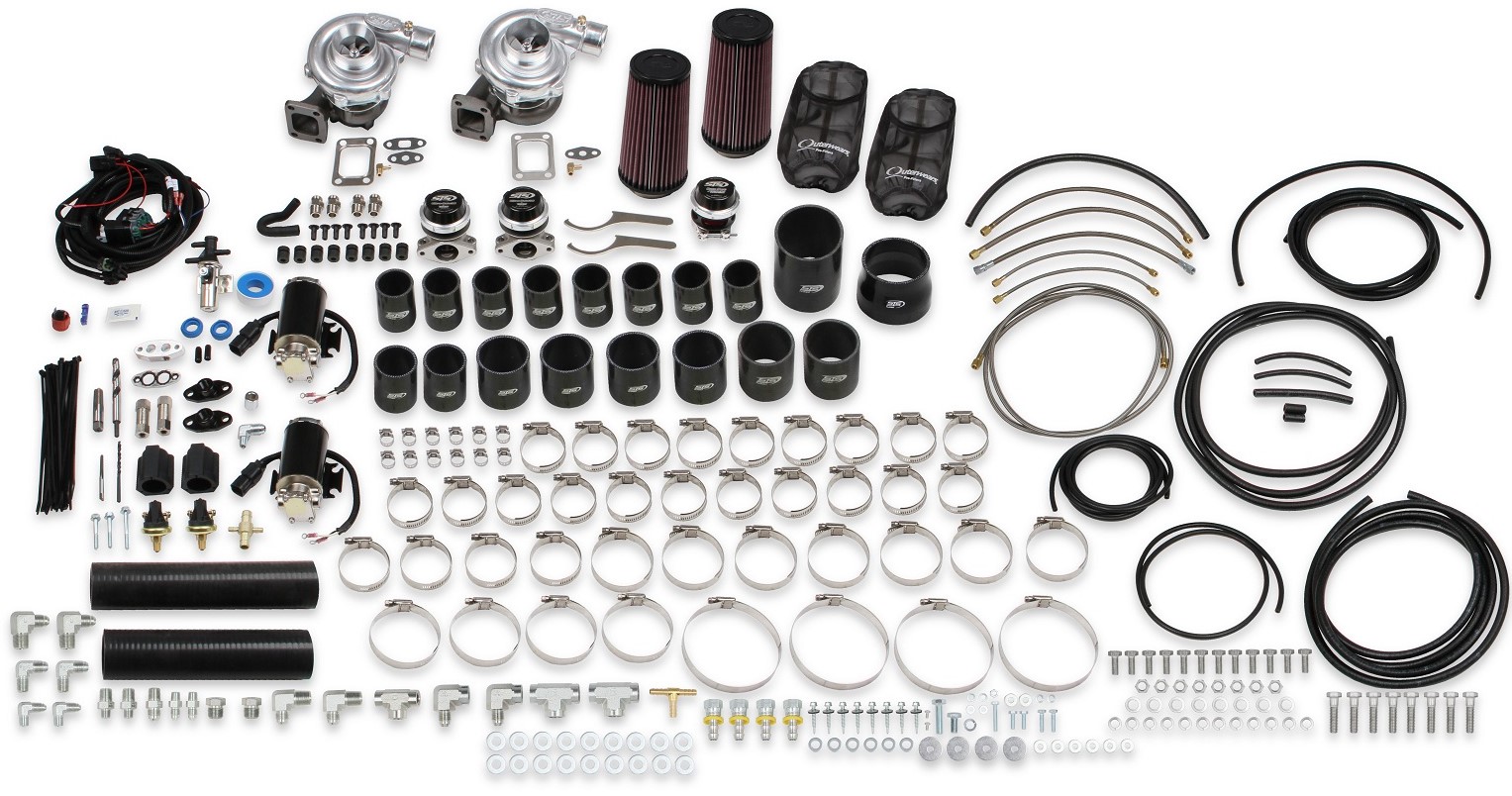 C6 Corvette Grand Sport STS Turbo FULL Kit from Holley 2010-2013 Rear Mounted Twin Turbo System