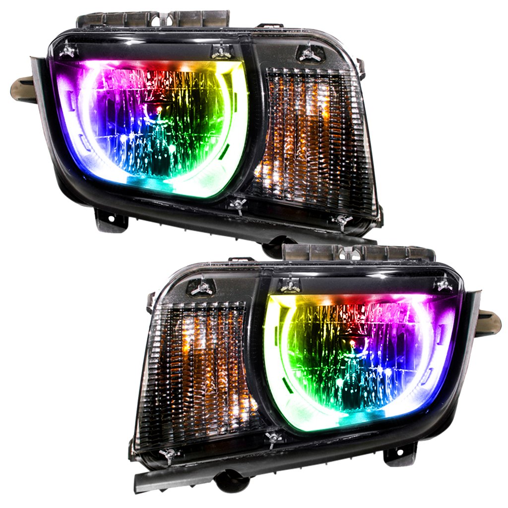 2010-2013 Chevrolet Camaro Non RS Pre-Assembled Headlights - Dynamic ColorSHIFT