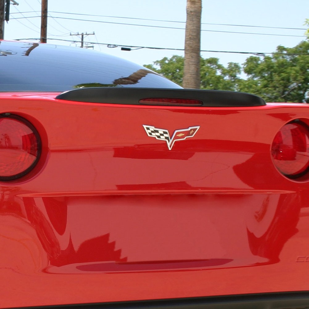 Corvette Custom Painted Rear Spoiler, Brake Light Housing Z06 Style 2005-2013 C6, Z06, Grand Sport