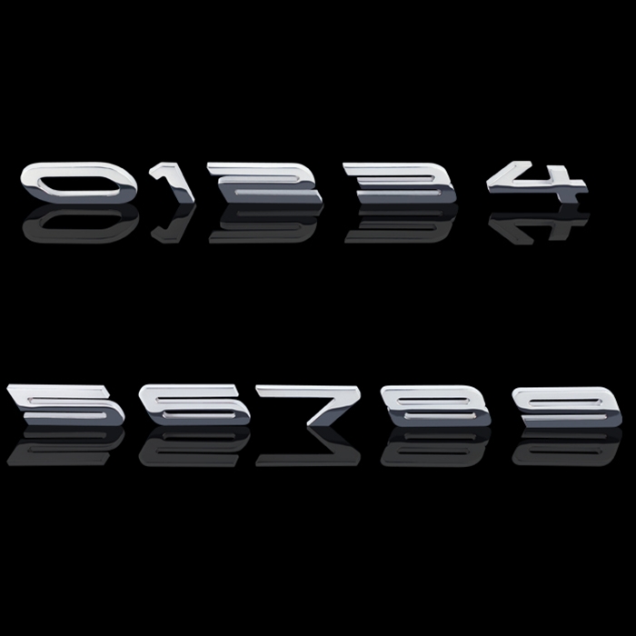 Corvette Custom HP Billet Chrome Badge NUMBERS