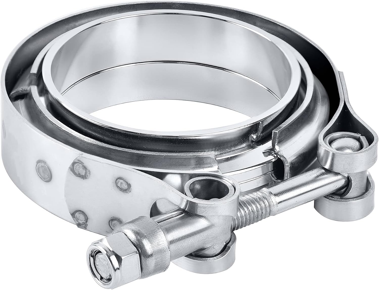 Granatelli 3.5" (89mm) Mild Steel Interlocking V-Band Clamp & Flange - 308535-M