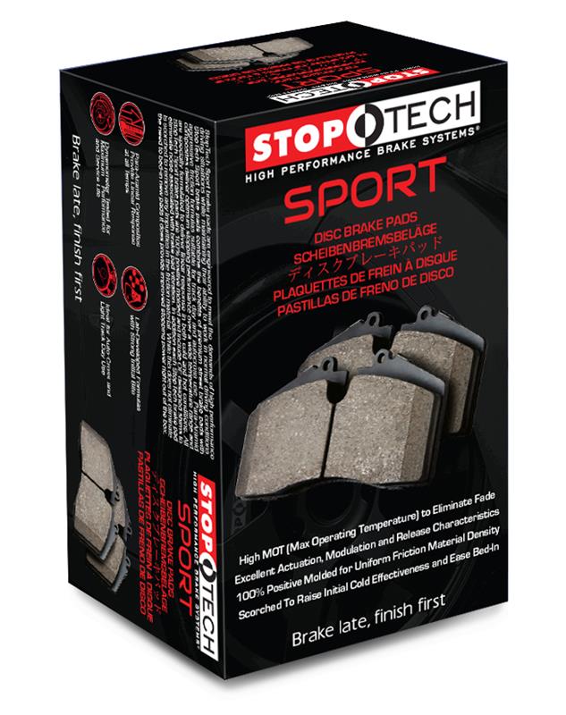 C7 Corvette Stingray, 2016+ Camaro Rear Stop-Tech Sport Brake Pads; w/ Shims and Hardware