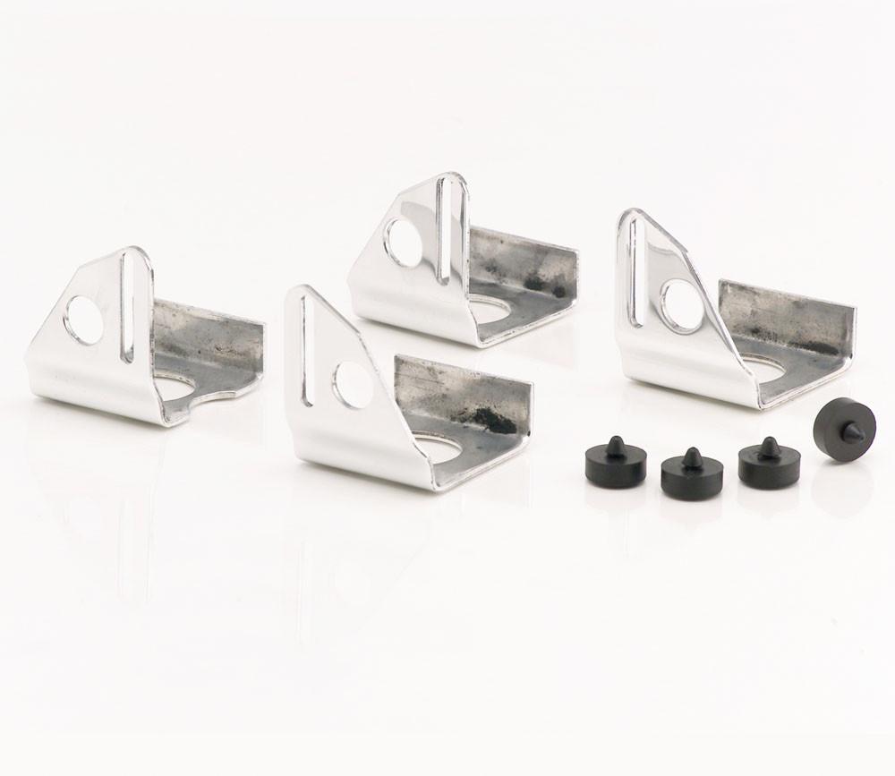 Polished Finish Aluminum Mounting Brackets Set of 4 for 61-72 Chevrolet Corvette