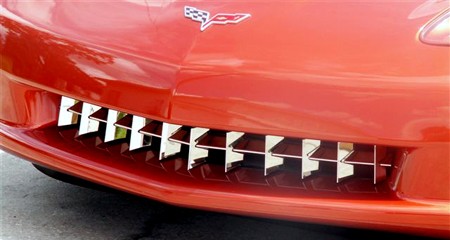 2005-2013 C6 Corvette,  RETRO STYLE Front Grille,  Polished Stainless Steel