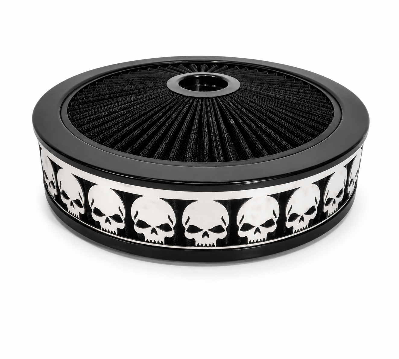 Granatelli Beauty Bandz Black Air Filter Assembly - Skullz - 750014